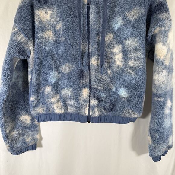 Offline by Aerie Hoodie Women's Small Cropped Fleece Full Zip Drawstring Pockets - Picture 3 of 10